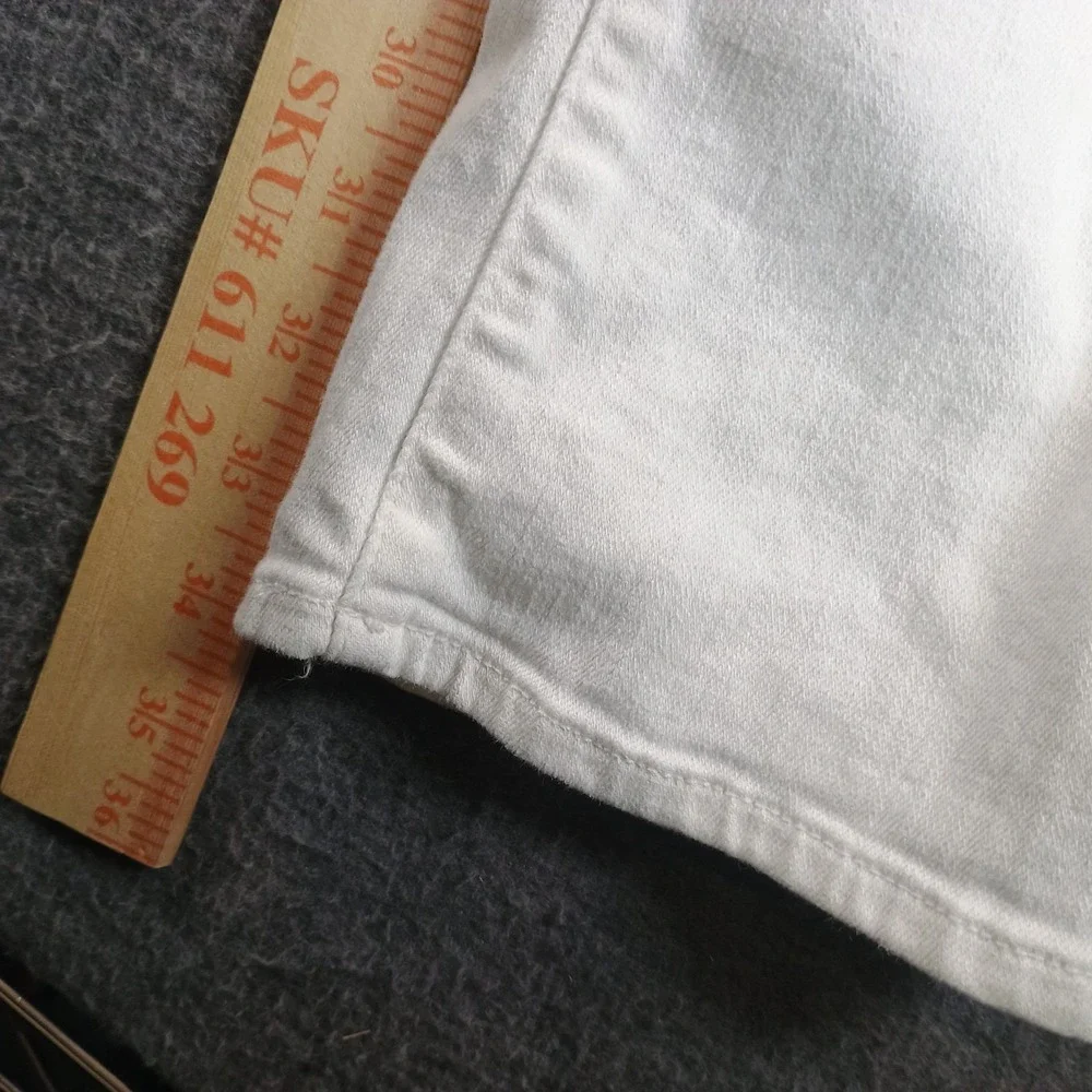 Eddie Bauer Slightly Curvy‎ Straight Leg Jeans Womens 32x34 White